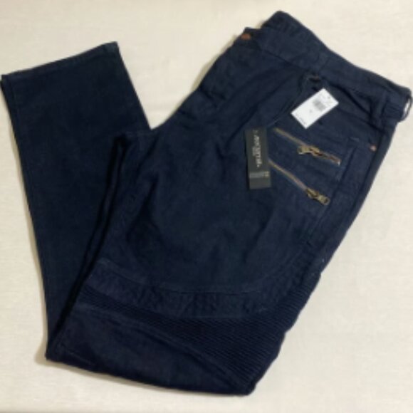 ROCKSTAR Big & Tall Men's ORT Original Jean Pants w Zipper Accents Size 46x35 - Picture 1 of 12